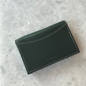 Card wallet in forest green